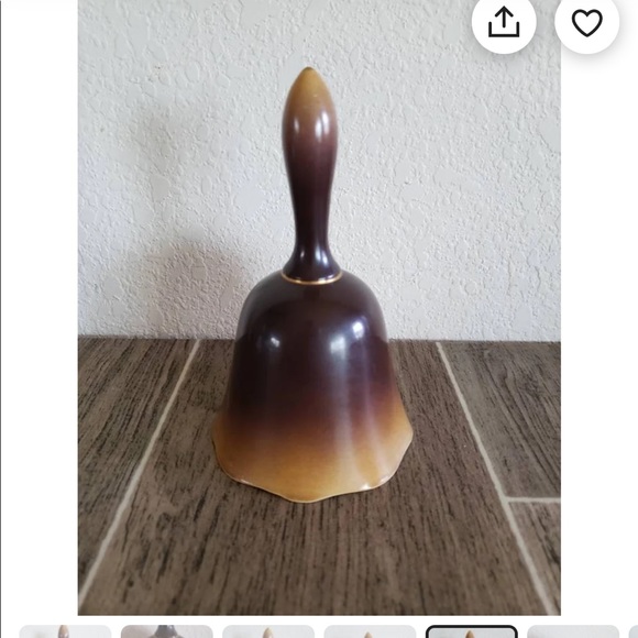 Vintaged porcelain Victorian scene bell - Picture 4 of 4